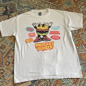 Vintage white MRBEAST BURGER Short sleeve T. Child size L
